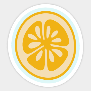 BIG LEMON Tropical Citrus Summer Fruit Slice - UnBlink Studio by Jackie Tahara Sticker